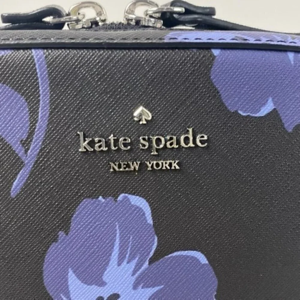 Kate Spade Newbury Lane Cammie Crossbody Bag Tossed Poppies Floral Print Purse